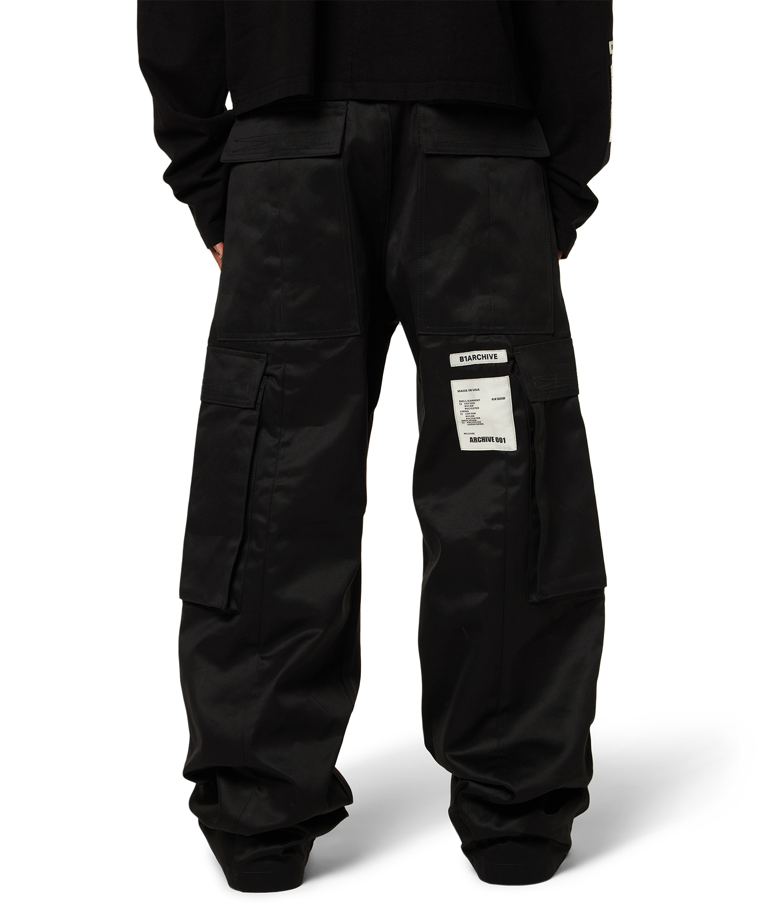 WIDE LEG CARGO BLACK